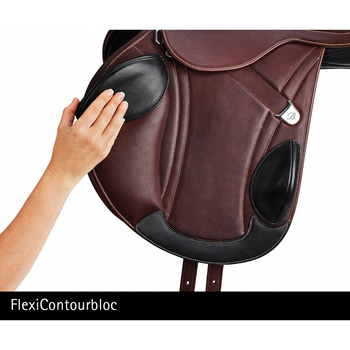 Bates Advanta Jumping Saddle Cair Havana Brown & Classic Black [:43cm / 17.0"]