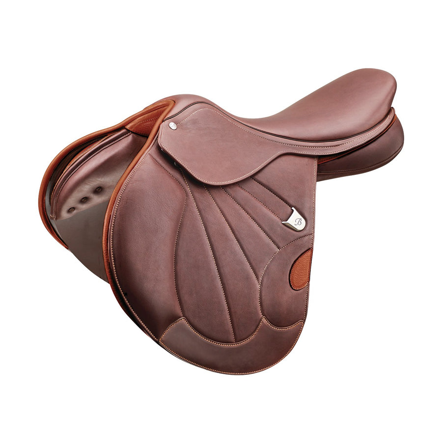 Bates Victrix Jumping Saddle Cair Havana Brown & Spice [:44cm 17.5"]