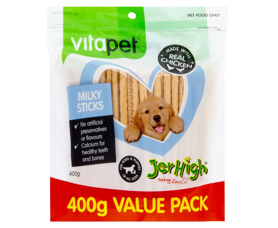 Vitapet Dog Treat Jerhigh Milky Sticks 400gm