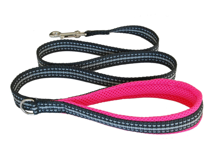 Coralpina Dog Leash Cinquetorri Reflective Fluoro Pink [:7 - 8]