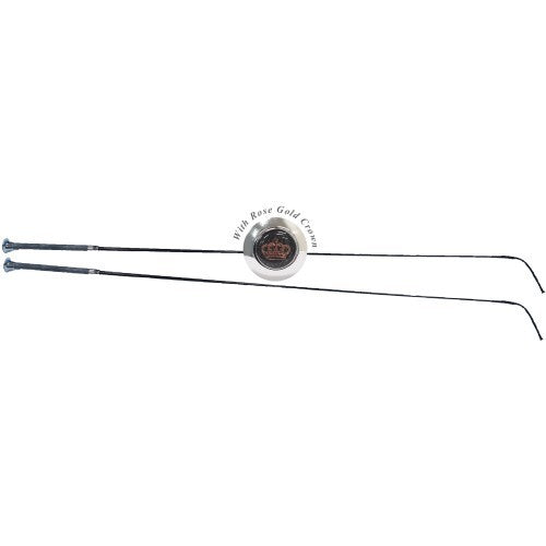 Whip Dressage Rose Gold Crown Deluxe 100cm Black