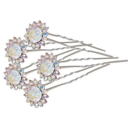 Hair Pin Huntington Lacer Stone & Silver Set Of 5