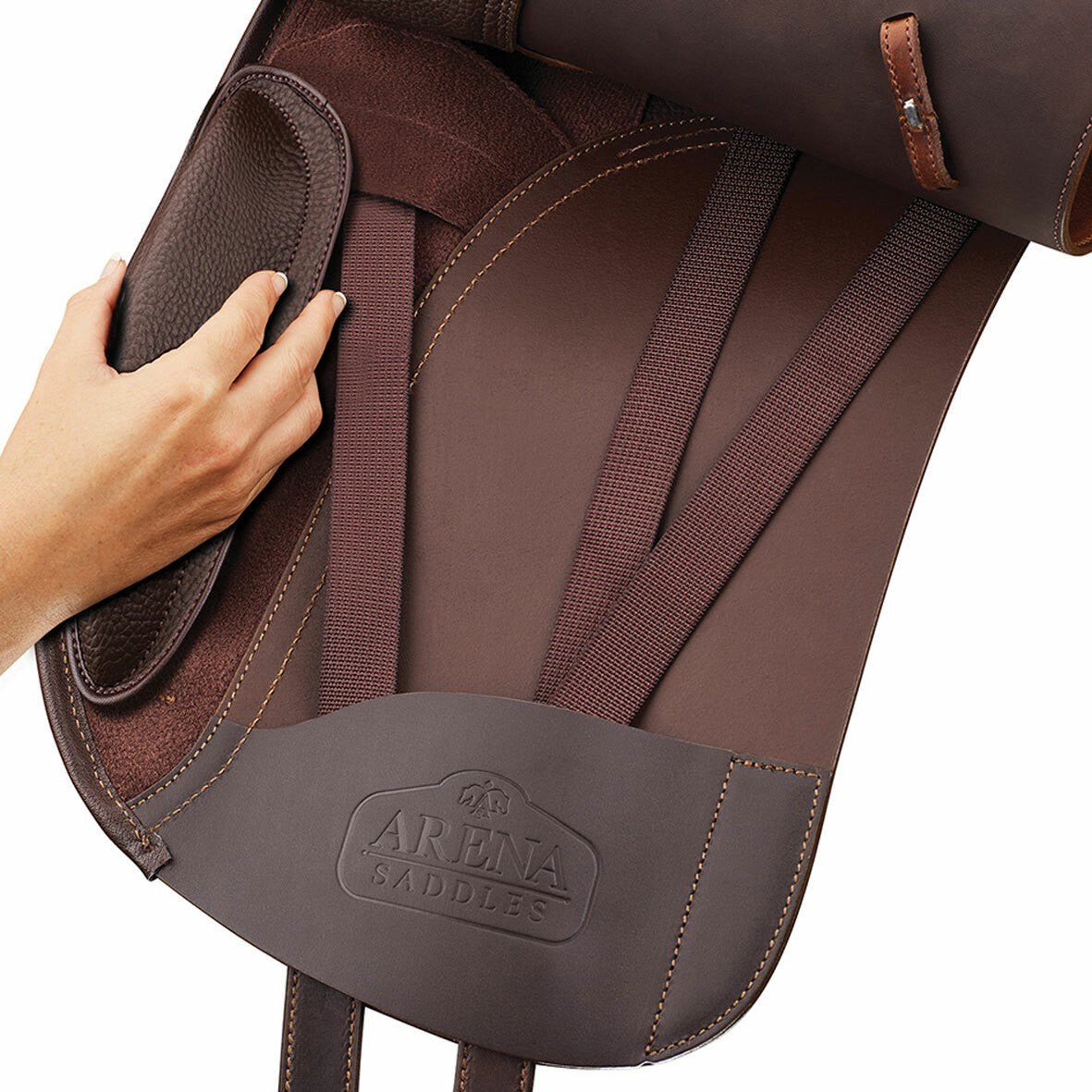 Arena Dressage High Wither Saddle Brown [:43cm 17.0"]