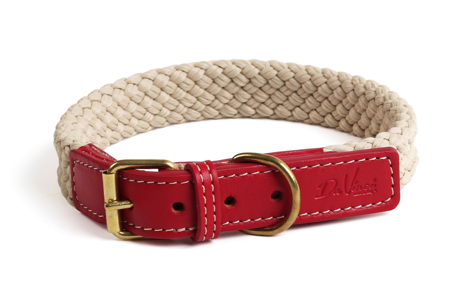 Da Vinci Giovanna Flat Rope Collar Black [:60cm X 2.5cm]