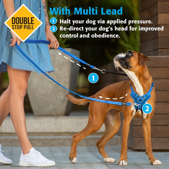 Rogz Harness Control Stop Pull Blue [:extra Large]