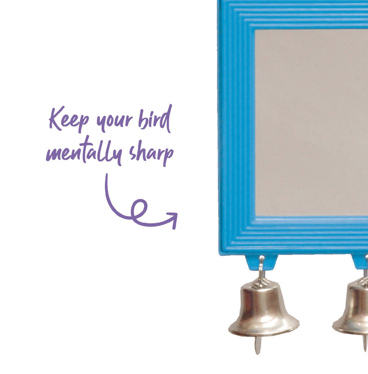 Bird Mirror Rectangular With Bell  
