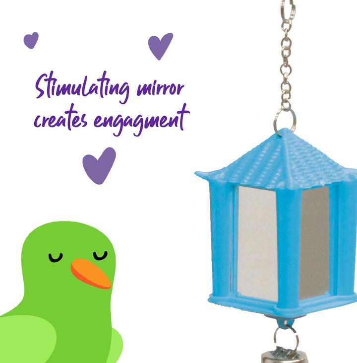 Bird Mirror Lantern With Bell 