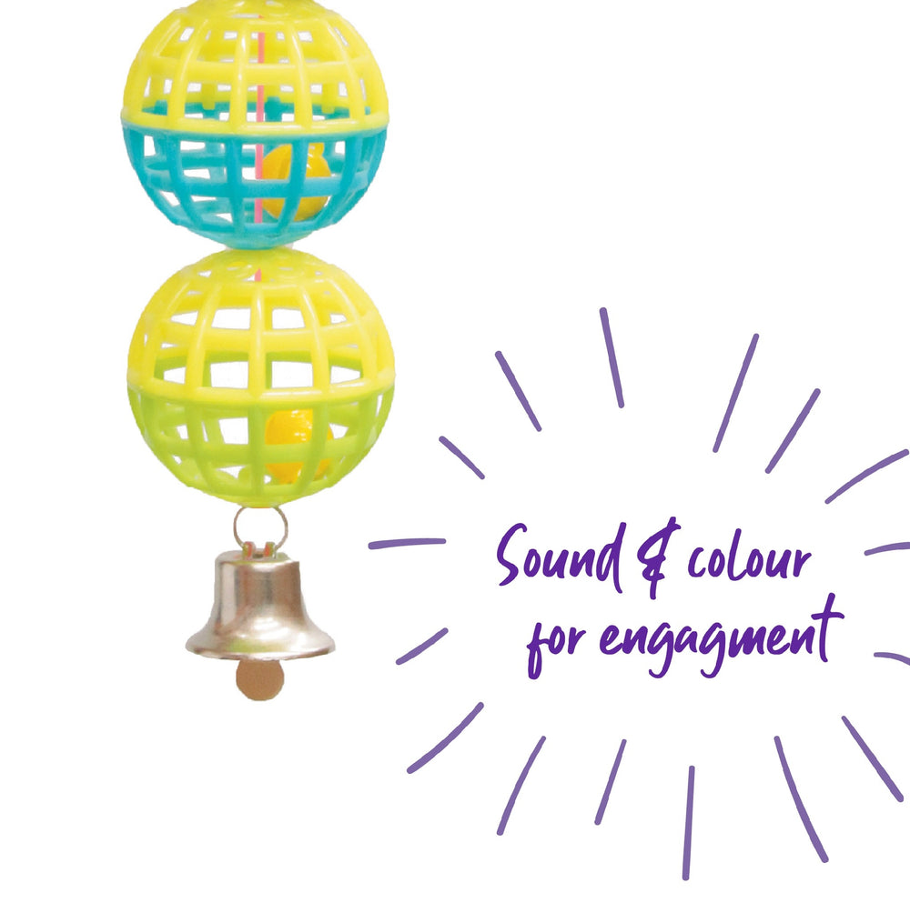 Bird Toy Triple Cage Ball With Bell
