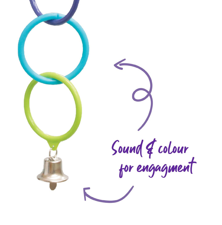 Bird Toy Triple Cage Ring With Bell