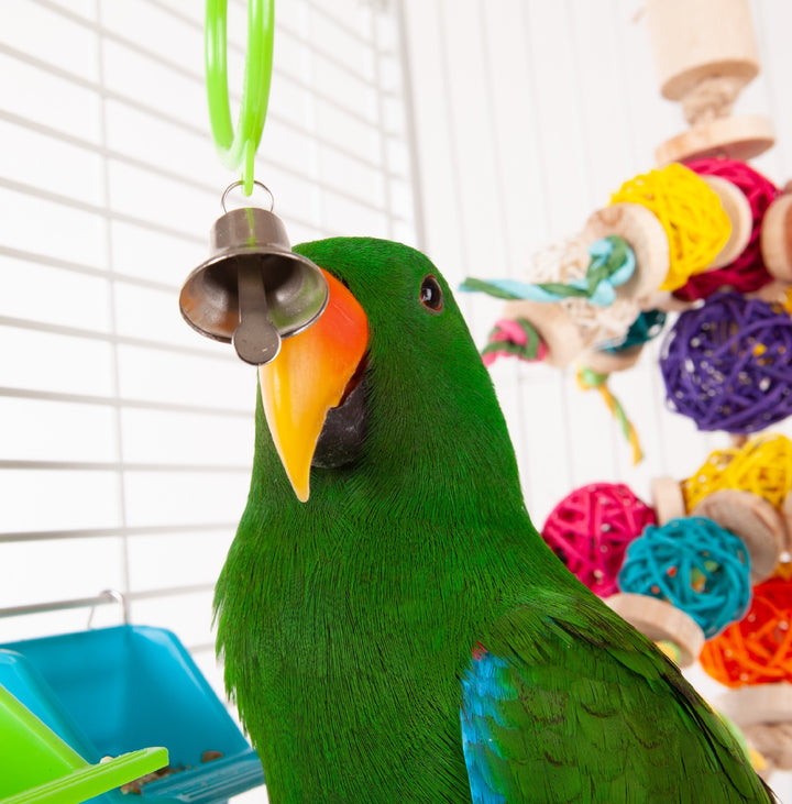Bird Toy Triple Cage Ring With Bell
