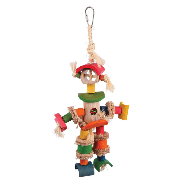 Bird Toy Man With Sisal Rope & Chips Medium