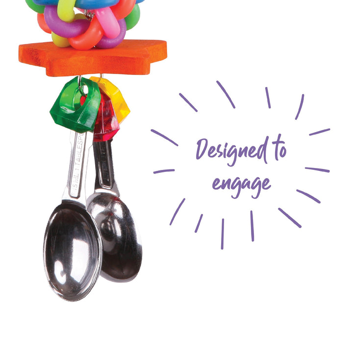 Bird Toy With Star Chips & Spoons Medium