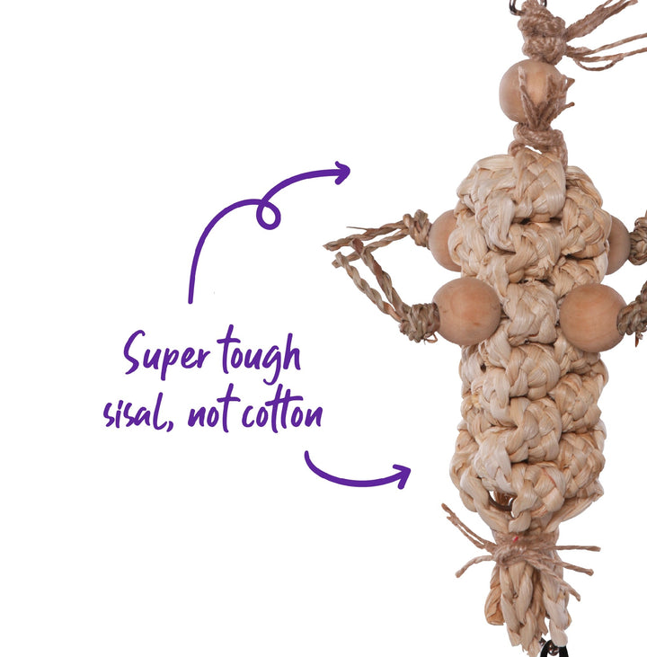 Bird Toy Natural Pacifer With Beads Small