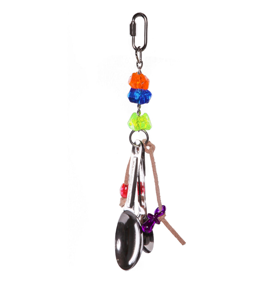 Bird Toy Hanging Spoons With Beads Small