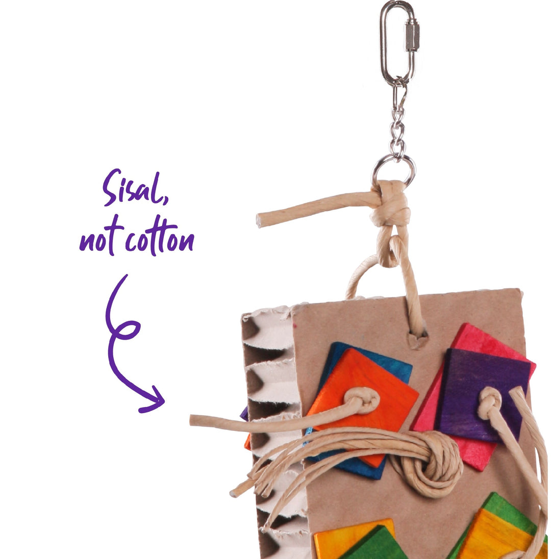 Bird Toy Cardboard Activity Board Medium