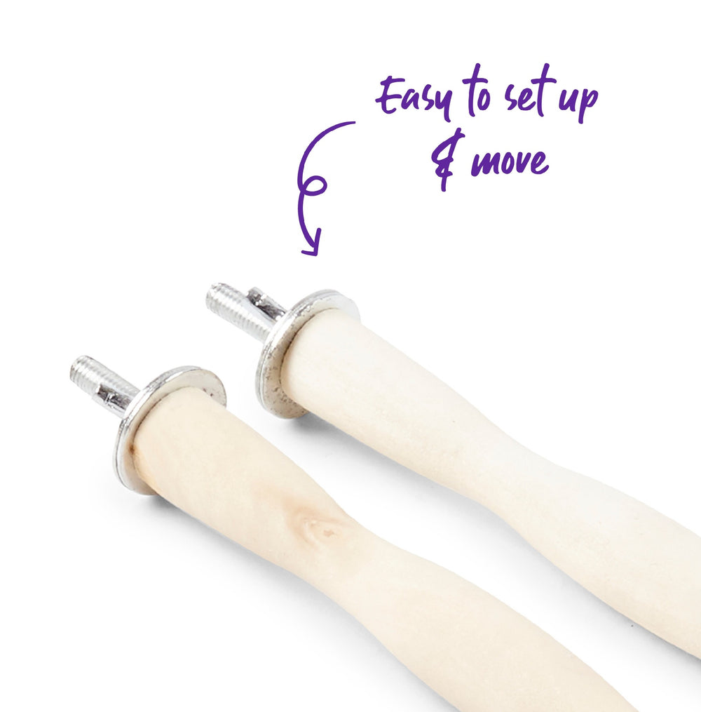 Bird Perch Wooden Ergonomic 25cm 2 Pack 