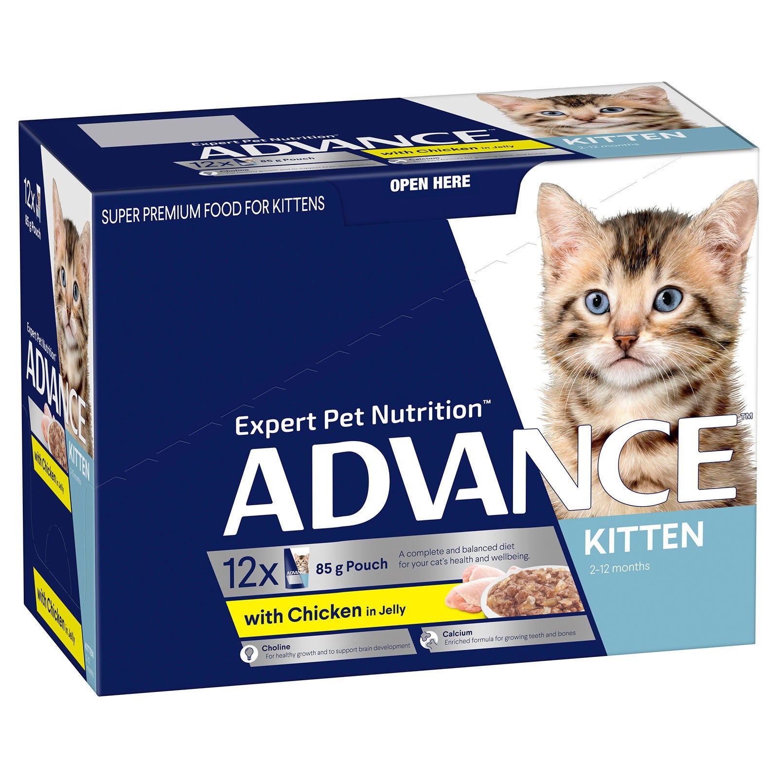 Advance Cat Wet Kitten Chicken Jelly Box Of 12