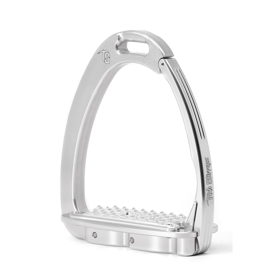 Tech Stirrup Irons Venice Dressage Sloped Safety Stirrups Silver & Silver