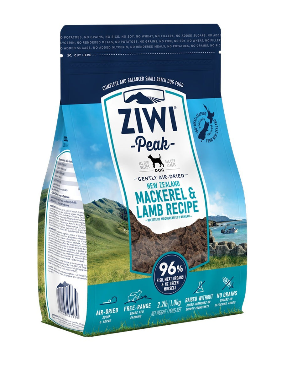 Ziwi Peak Air Dried Dog Food Mackerel & Lamb [:1kg]