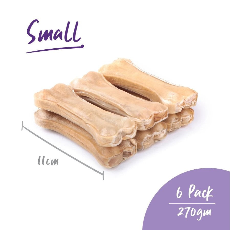 Kazoo Treat Rawhide Pressed Bone 11cm Pack Of 6