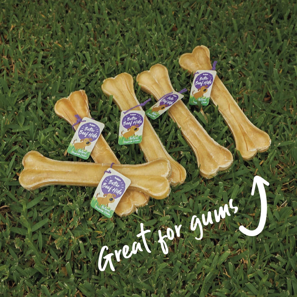 Kazoo Treat Rawhide Pressed Bone 11cm Pack Of 6