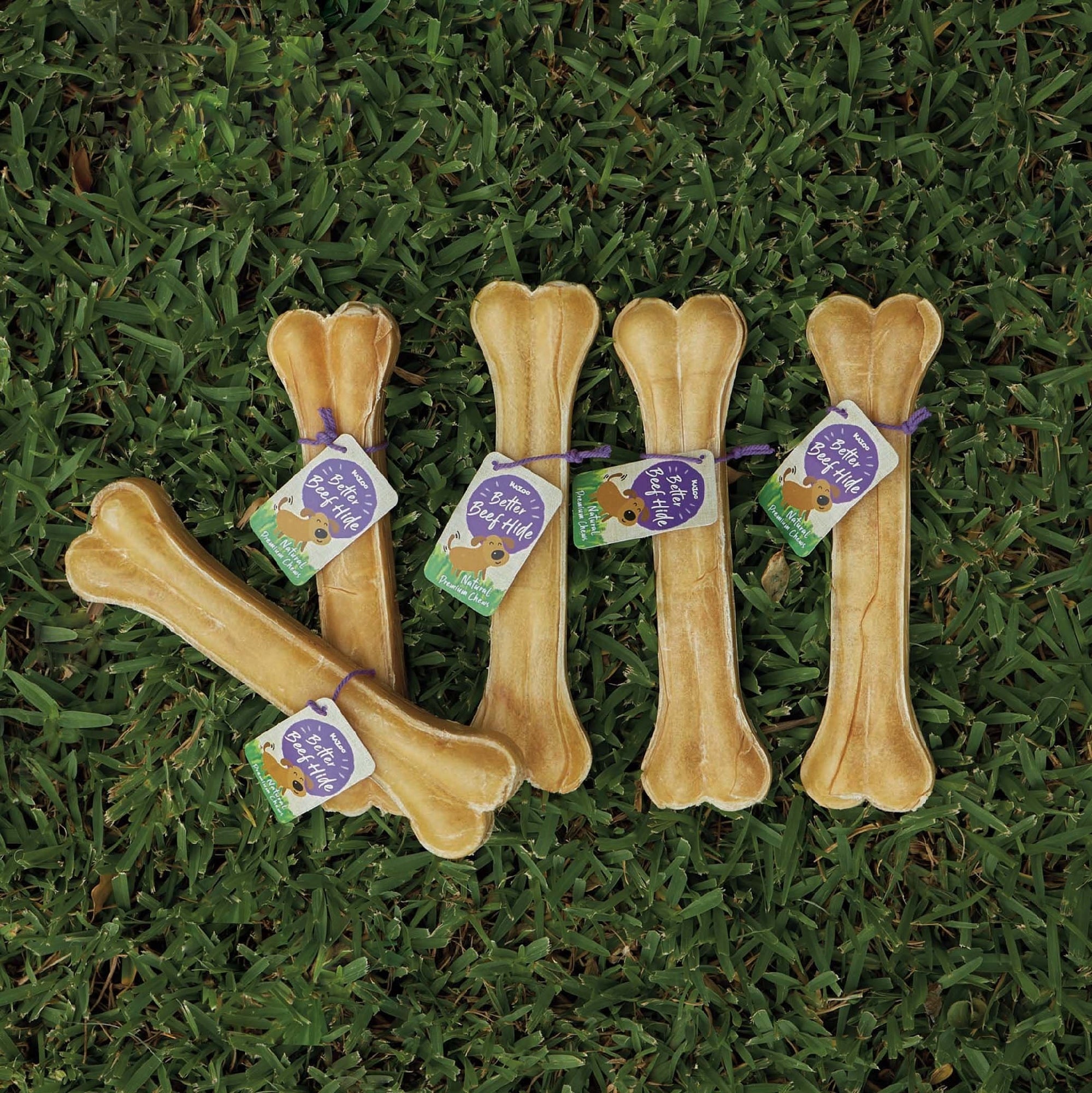 Kazoo Treat Rawhide Pressed Bone 11cm Pack Of 6