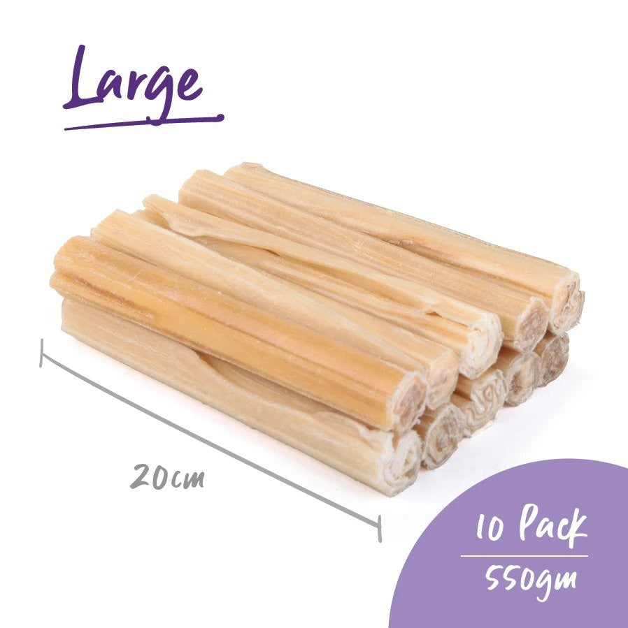 Kazoo Treat Rawhide Pressed Stick 20cm Pack Of 10