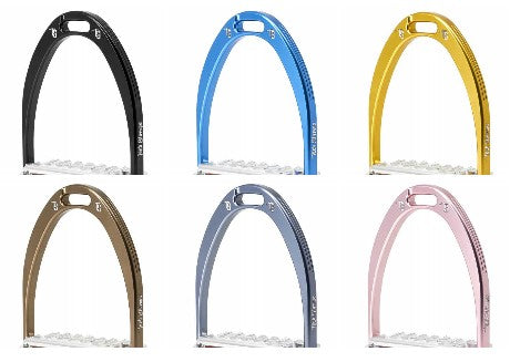 Tech Stirrup Irons Siena Jumping & Cross Country Cushioned Siena Plus Red