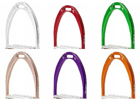 Tech Stirrup Irons Siena Jumping & Cross Country Cushioned Siena Plus Red
