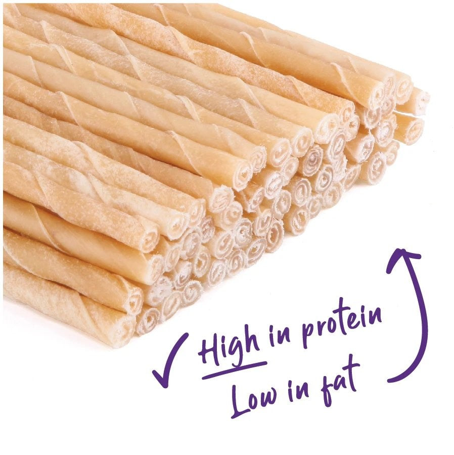 Kazoo Treat Rawhide Natural Twisted Stick 13cm Pack Of 100