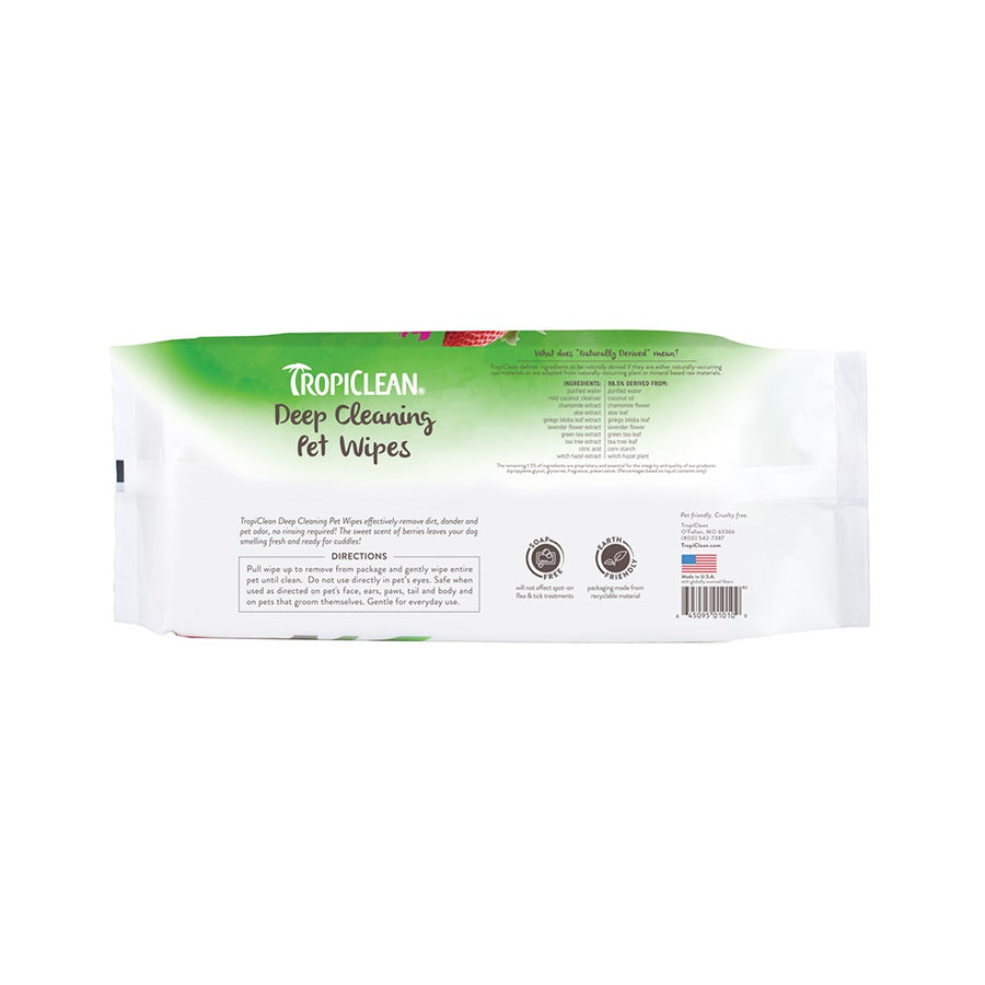 Tropiclean Wipes Deep Cleaning