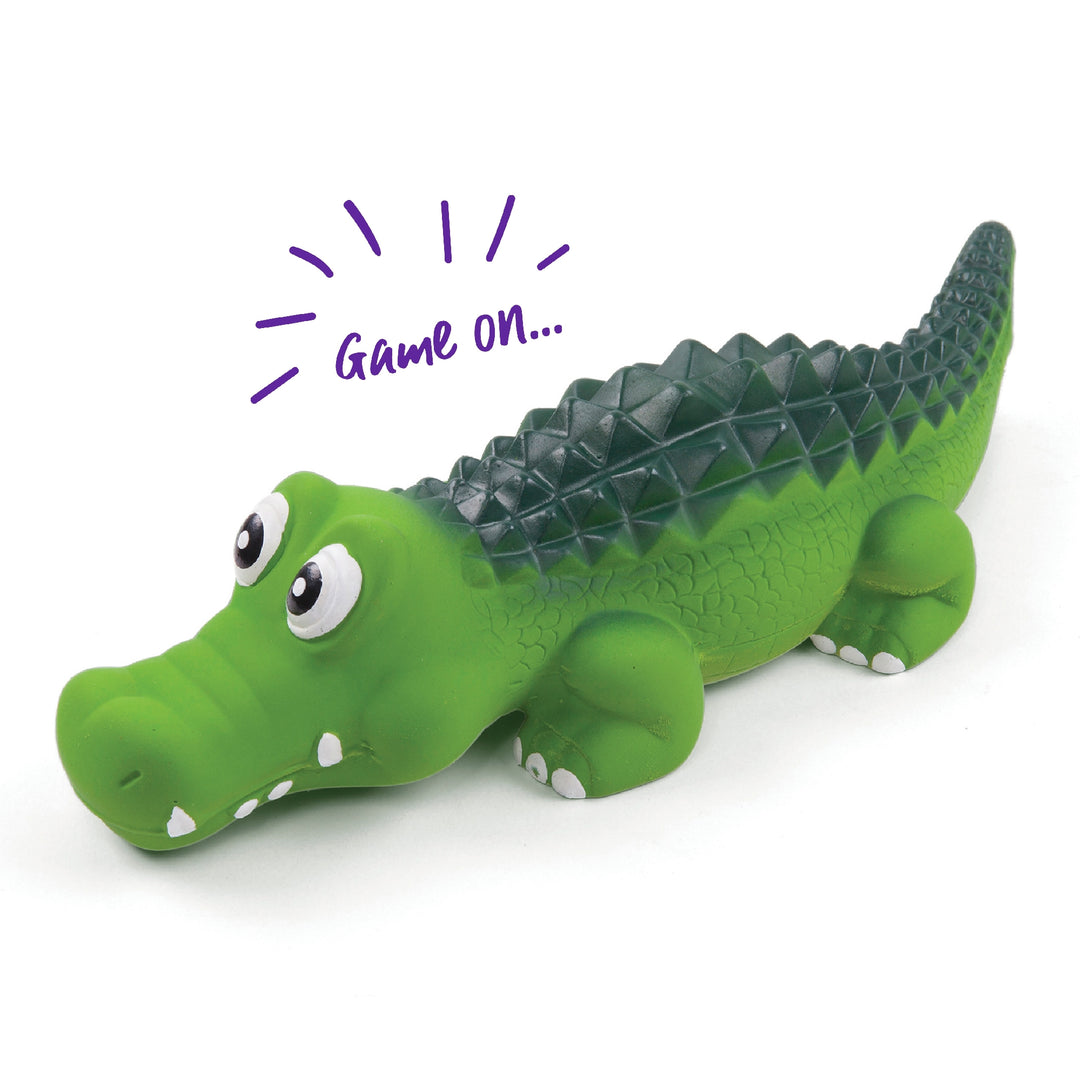 Kazoo Dog Toy Latex Crocodile [:small]