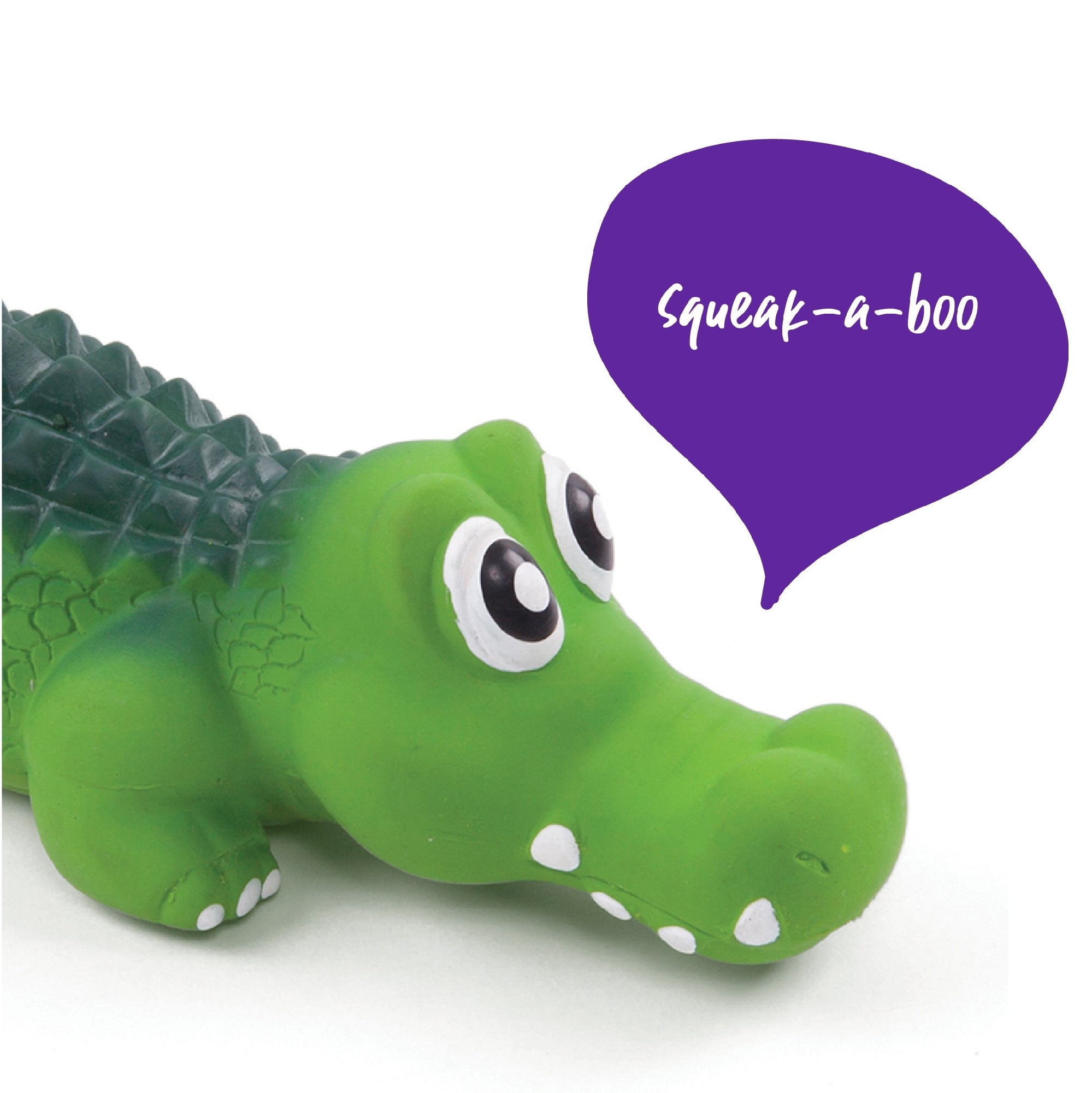 Kazoo Dog Toy Latex Crocodile [:small]