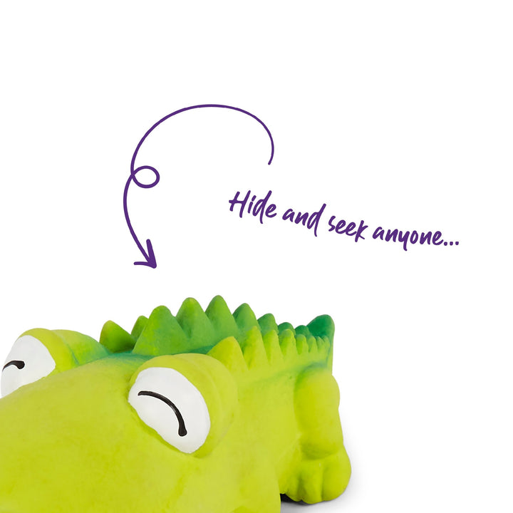 Kazoo Dog Toy Latex Smiling Crocodile Green Small