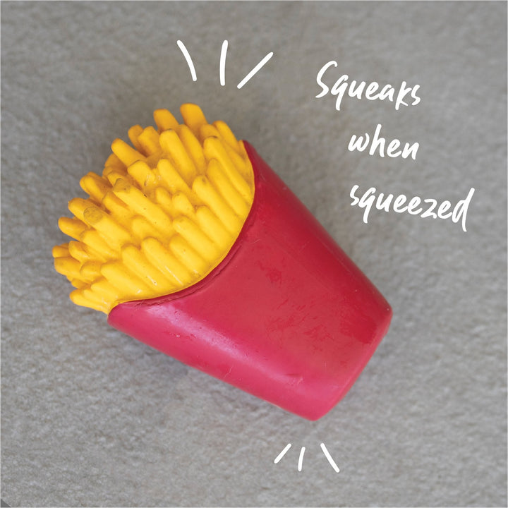 Kazoo Dog Toy Latex Fries Medium