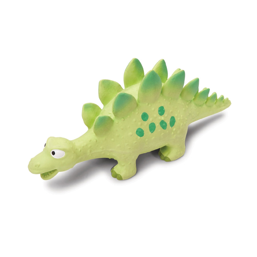 Kazoo Dog Toy Latex Stegosaurus Green Medium