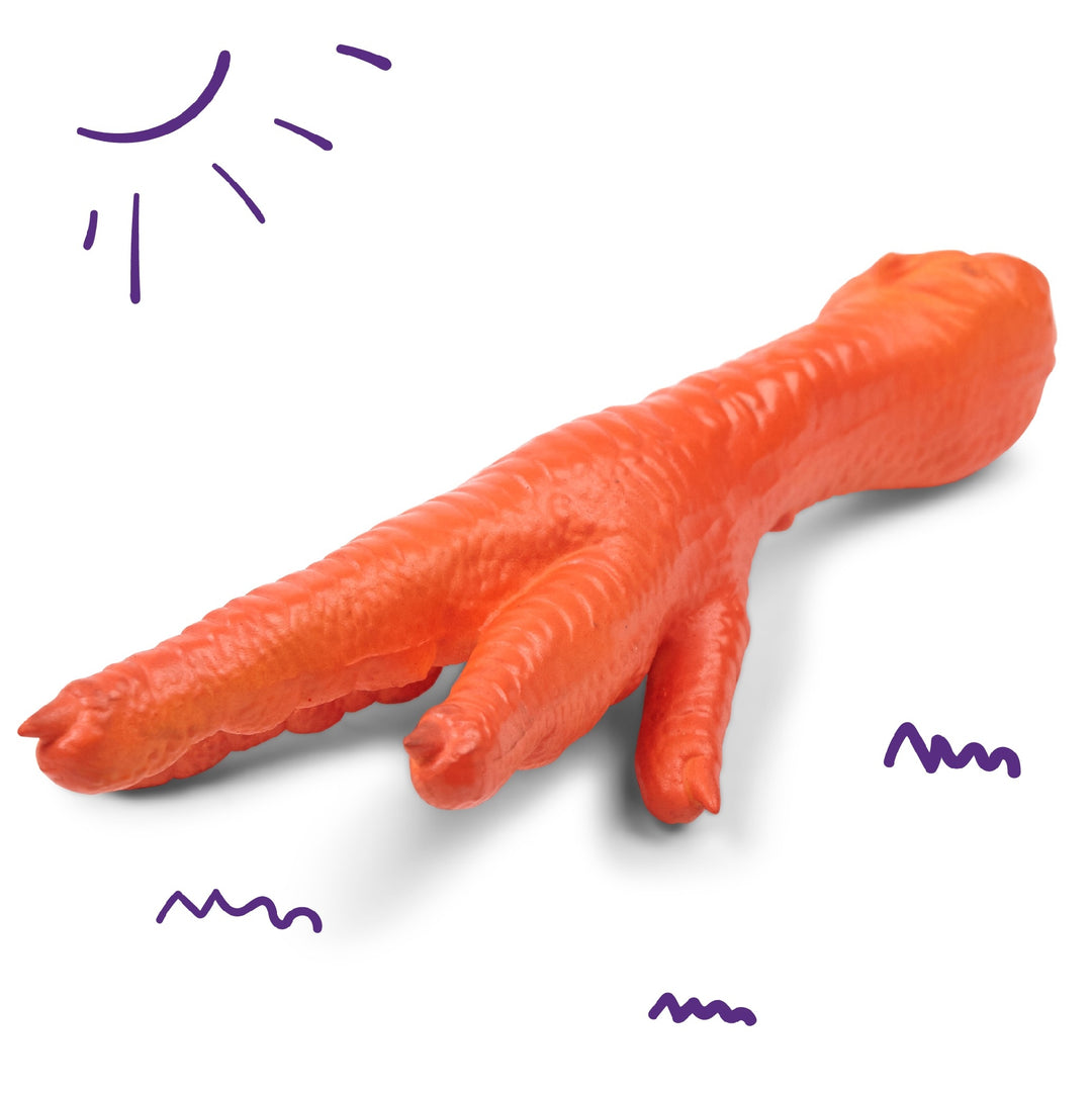 Kazoo Dog Toy Latex Chicken Foot Giant