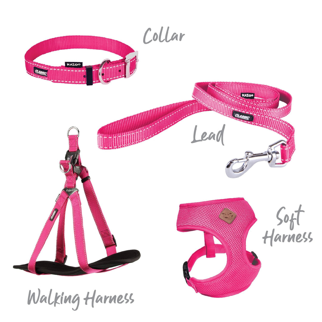 Kazoo Dog Leash Classic Pink 1200mm [:15mm]
