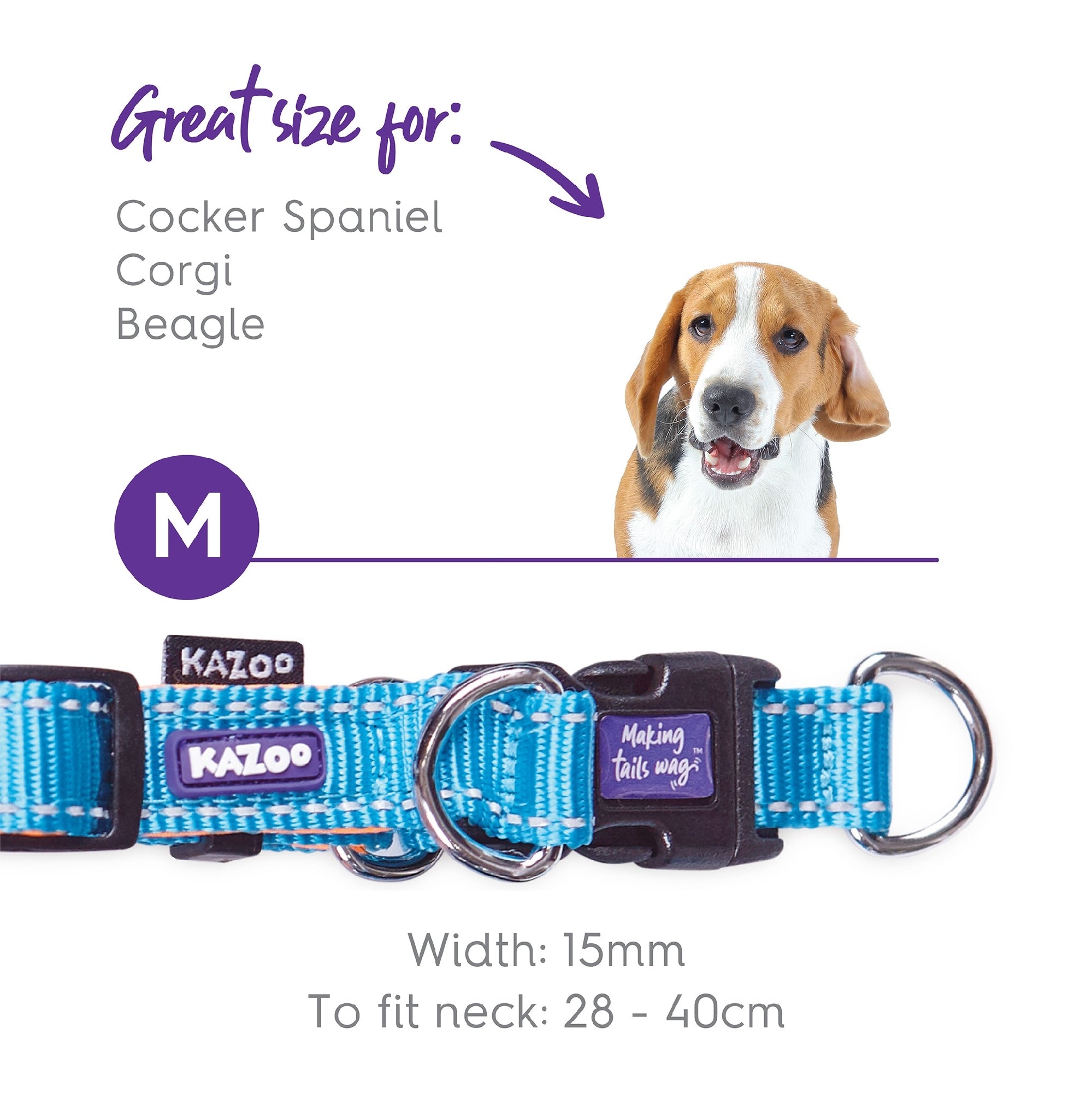Kazoo Dog Collar Active Adjustable Ocean Sunrise [:extra Large]