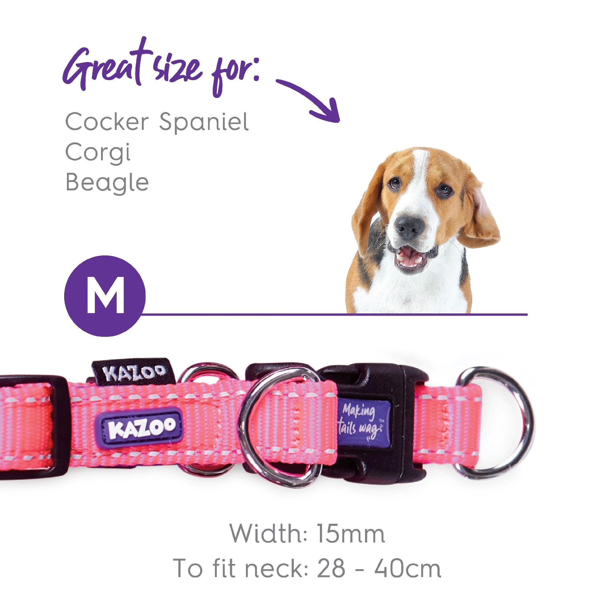 Kazoo Dog Collar Active Adjustable Bloom Burst [:extra Large]