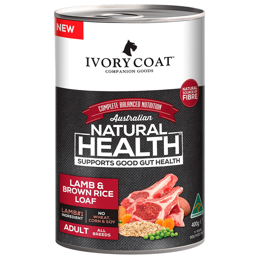 Ivory Coat Dog Wet Can Wholegrain Lamb & Brown Rice 400gm
