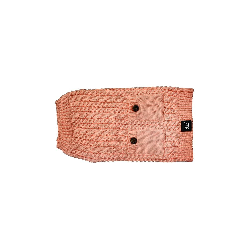 Zeez Sweater Cable Knitted Musk Pink [:extra Small]
