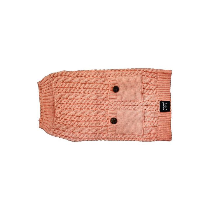 Zeez Sweater Cable Knitted Musk Pink [:small]