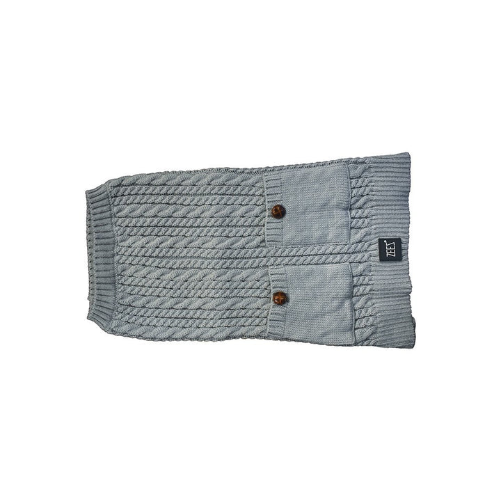 Zeez Sweater Cable Knitted Grey [:small]