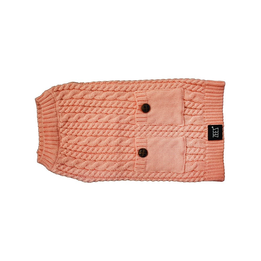 Zeez Sweater Cable Knitted Musk Pink [:medium]
