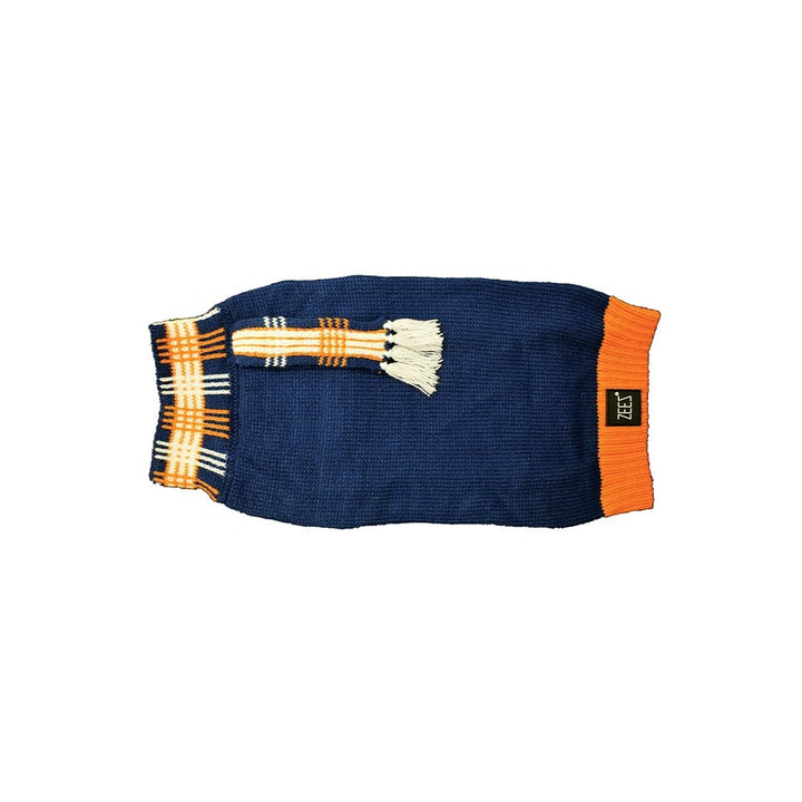 Zeez Sweater Knitted & Scarf Navy [:small]