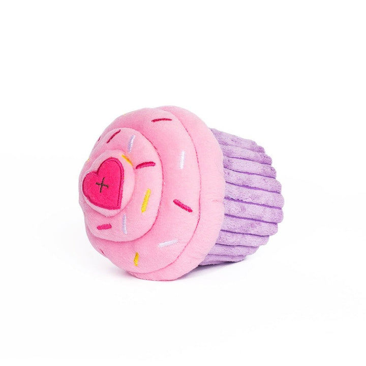 Zippy Paws Toy Cupcake 14cm X 10cm Pink