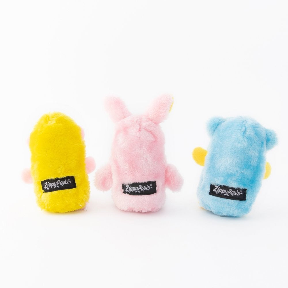 Zippy Paws Squeakie Crawlers Bear Bunny Monkey Set Of 3