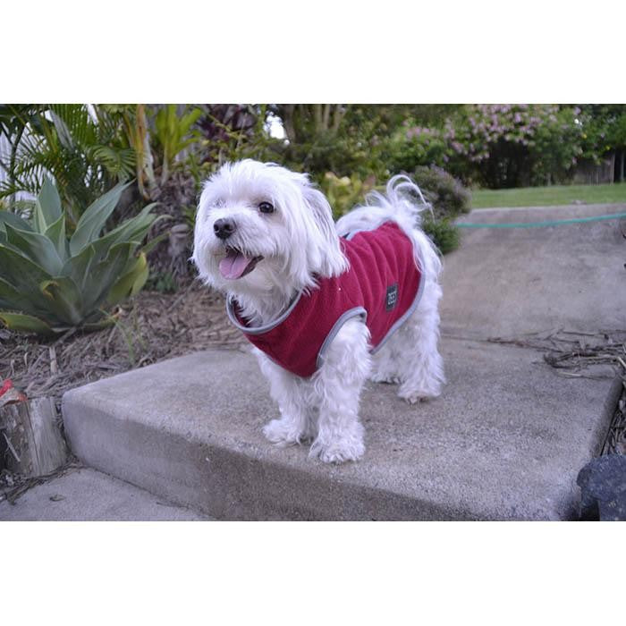 Zeez Dog Vest Cozy Fleece Ruby Pink [:19cm (1)]