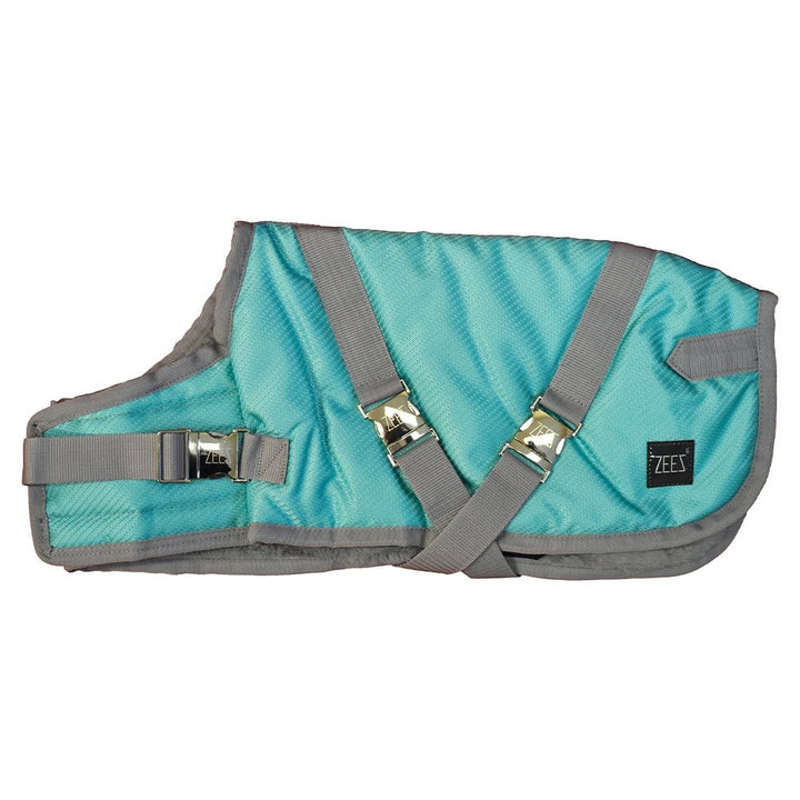 Zeez Dog Coat Supreme Mint Green & Grey [:81cm]